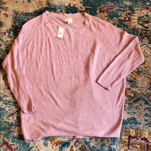 NWT Lou & Grey Ribbed  Cotton Cocoon Sweater